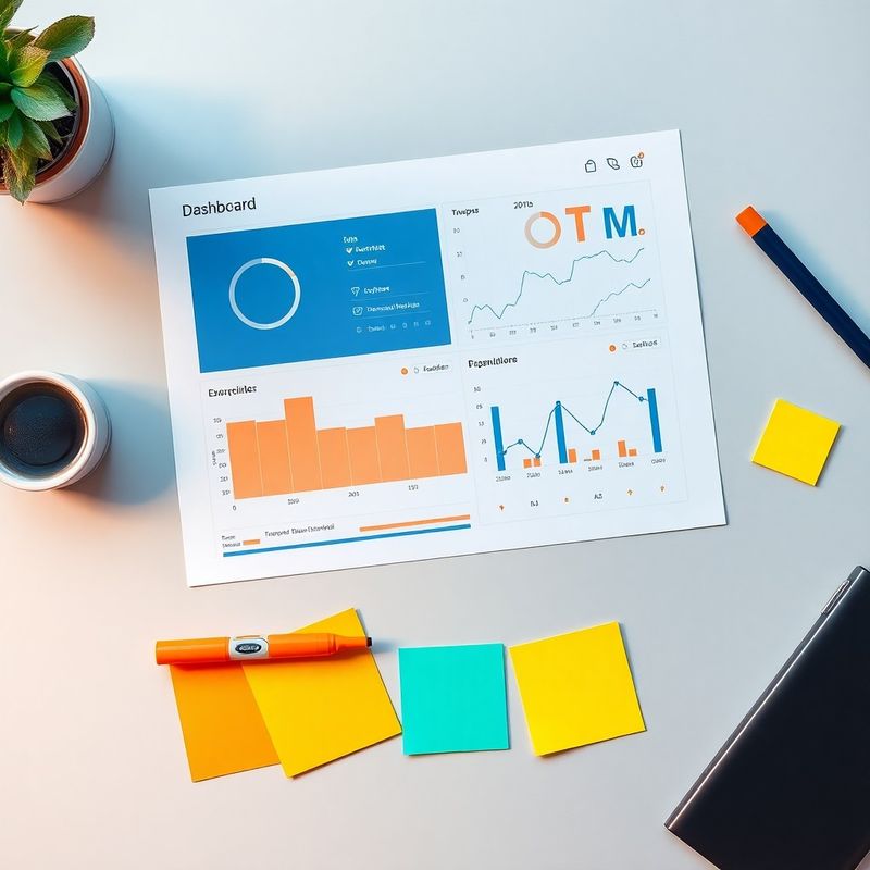 Printout de dashboard Looker Studio cu adnotări indigo